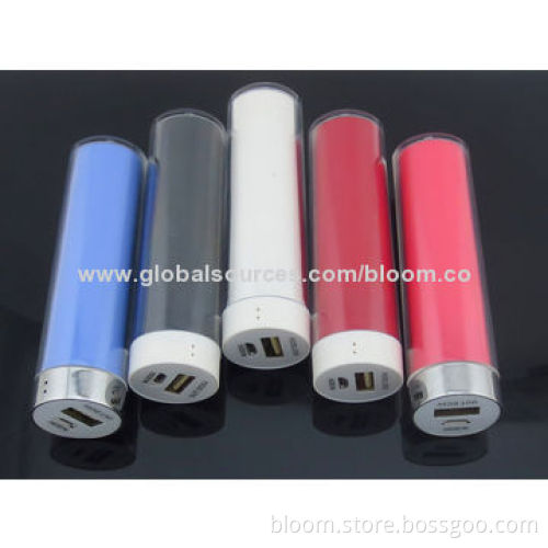 Cylinder 2,200mAh Power Bank Cases for iPhone/iPad/iPod, with CE/FCC/RoHS Mark